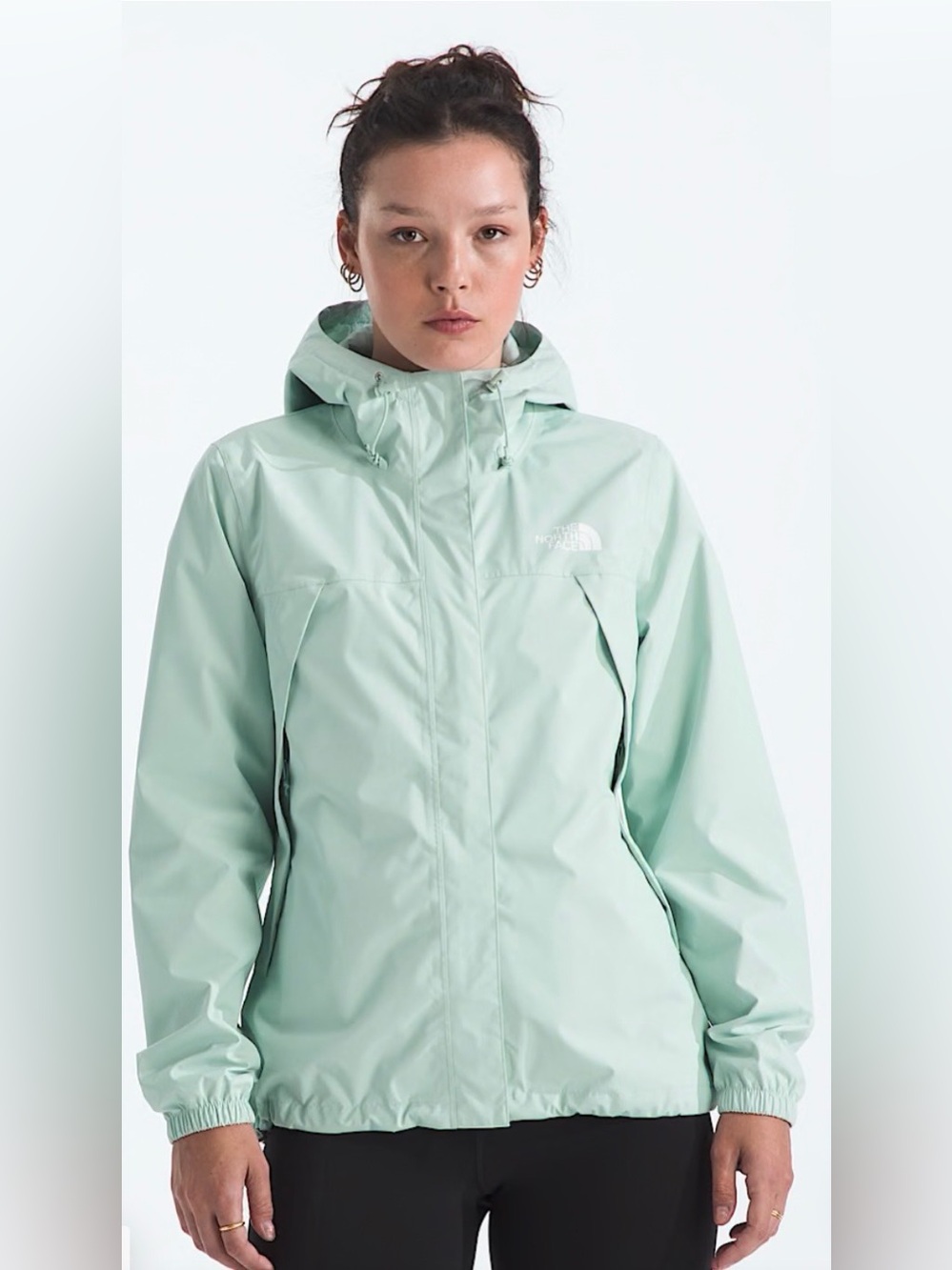 The North Face Women's Antora Mint Green Hooded Jacket